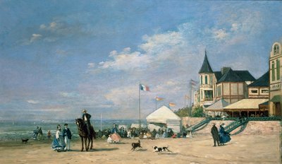 La playa de Trouville, 1863 de Eugene Louis Boudin